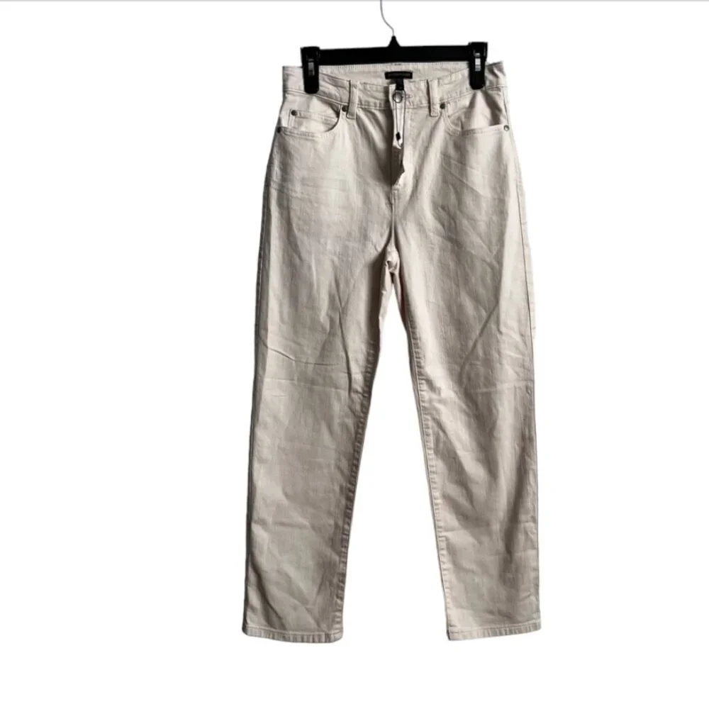 Eileen Fisher High-Rise Straight-Leg Stretch Denim Pants